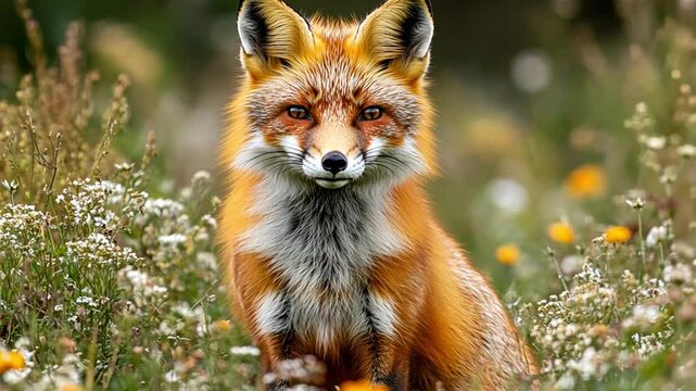a fox in the forest footage