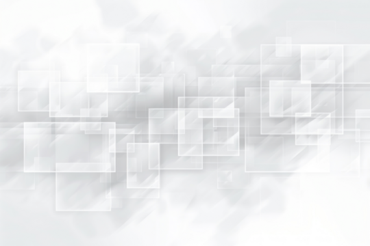 White background with transparent square boxes white graphics outdoors.