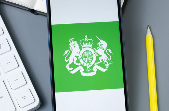 New York, USA - 30 August 2024: Defra UK Logo on Phone Screen, Company Icon on Display