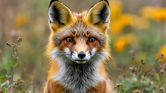 a fox in the forest footage