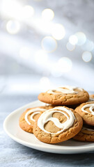 fancy frosted cookies isolated 