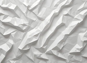 Obraz premium Close-up of white fabric with natural wrinkles and folds, creating a textured and minimalistic background suitable for various design uses. 