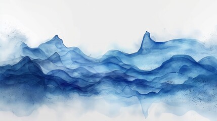 Obraz premium abstract blue wave watercolor background