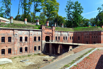 old ancient brick building military fort germany east prussia