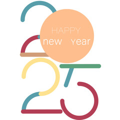 2025 new year logo.New business goal strategy concept.