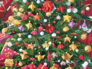 christmas background with holly