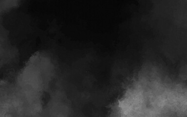 Fototapeta premium Abstract black and white realistic smoke clouds with shadow overlay effect background. Mystery dark background with spooky white light and fog. Vector illustration of smoky mist toxic vapor on floor.