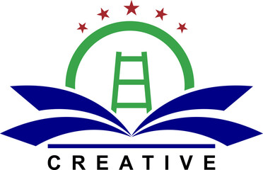 Home book design logo template illustration