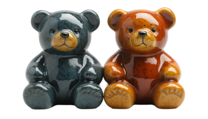 a couple of teddy bears. 