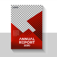 Modern red business corporate company annual report 