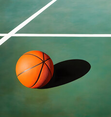 basketball ball on the court