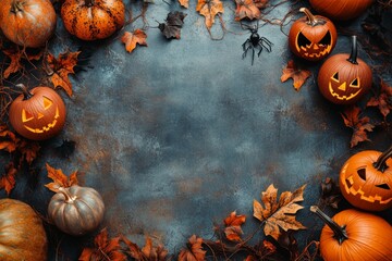 a halloween frame with space in the middle for text 