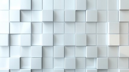 A white background with white blocks. The blocks are arranged in a way that creates a sense of depth and texture. The image has a minimalist and modern feel to it