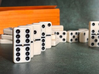 row of dominoes