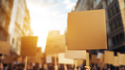 A peaceful protest with signs calling for non-violence day