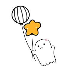 spooky Halloween with a balloon