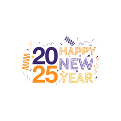 Happy new year 2025 greeting background