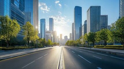 Obraz premium street view of modern city