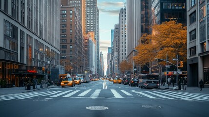 street view of modern city