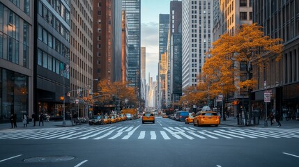 street view of modern city