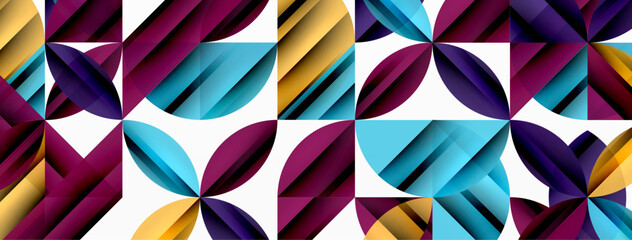 Circles and round shapes geometric minimal background