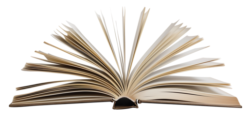 Open book isolated on transparent Background PNG