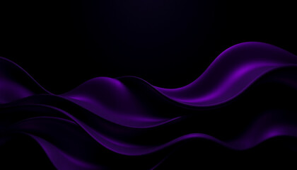 Smooth purple abstract wave pattern with flowing curves for modern design backgrounds