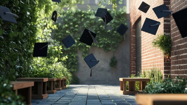 congratulations. and graduation caps and deration with new platform.