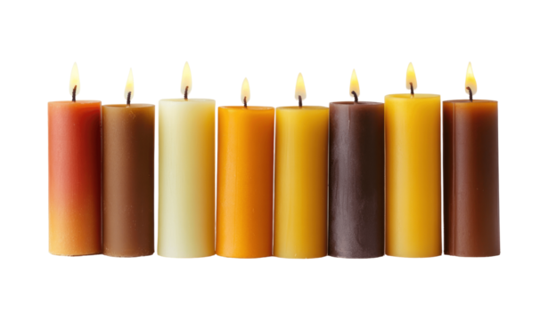 Candles with Different Colored Wax