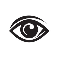 Eye logo, icon. Eye vector silhouette. Eye vector icon isolated on white background.