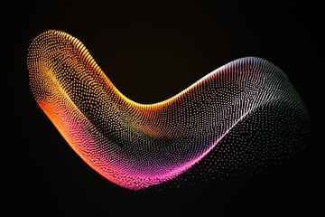 Abstract rainbow wave of particles texture. Technology background design.