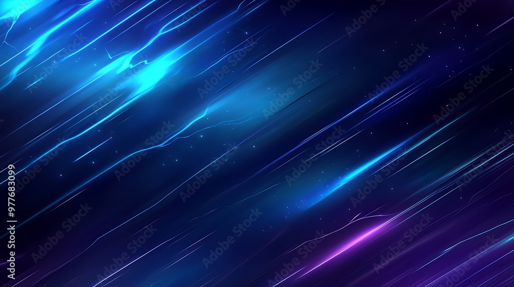 Poster a vibrant, dynamic lightning storm background with a clear area for text