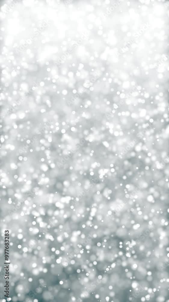 Wall mural looping animation of a blurred abstract winter background with falling snow