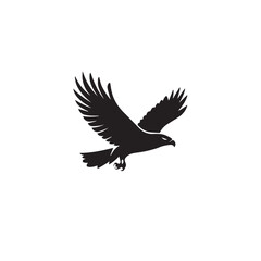 Fototapeta premium Hawk in cartoon, doodle style . Image for t-shirt, web, mobile apps and ui. Isolated 2d vector illustration in logo, icon, sketch style, Eps 10, black and white. AI Generative