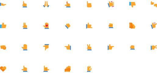 Naklejka premium Set of Hands icons