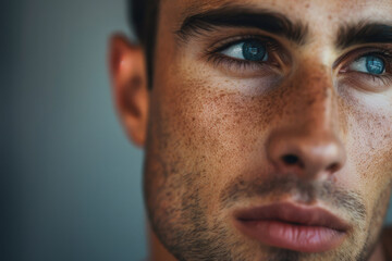 Obraz premium A man with a beard and blue eyes