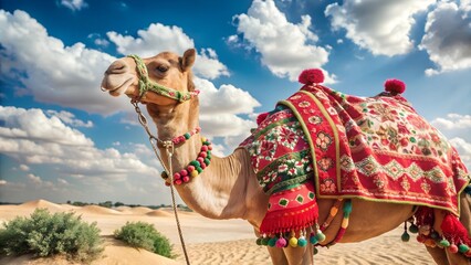 camel in the desert