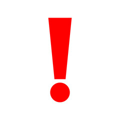 Red exclamation mark point sign PNG