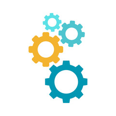 Gear Wheels Icon Set Design PNG