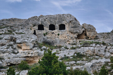 The Church of the Madonna degli Angeli (Madonna of the Angels) in Matera (Basilicata, Italy) is a rock church carved into the limestone rock, between the 9th and 10th centuries