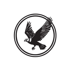 Fototapeta premium Hawk in cartoon, doodle style . Image for t-shirt, web, mobile apps and ui. Isolated 2d vector illustration in logo, icon, sketch style, Eps 10, black and white. AI Generative