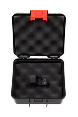 Modern optical collimator sight. Aiming device for shooting at short distances. Isolate on a white back.