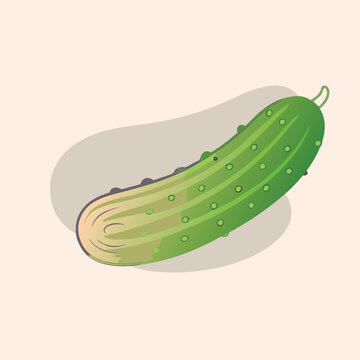 green cucumber on light background clip art preview