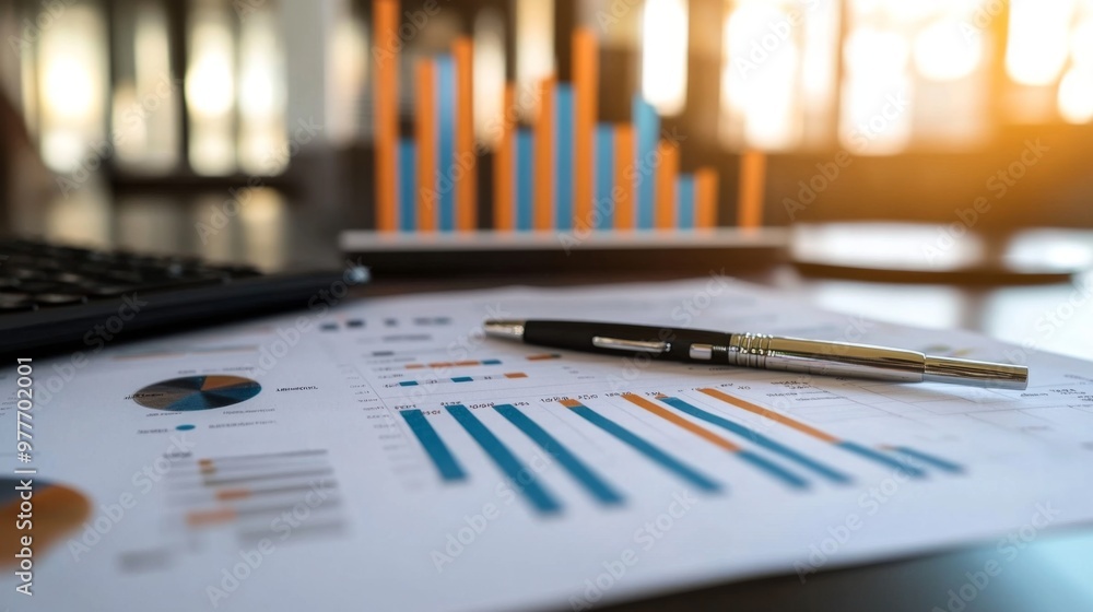 Poster a high-resolution image of a financial report featuring multiple bar charts with detailed performanc