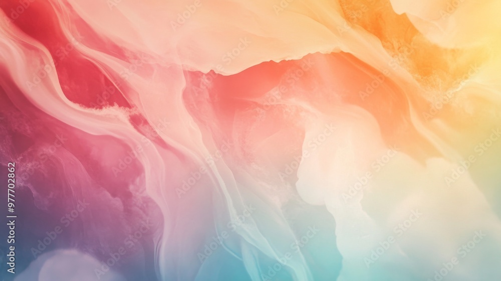 Poster a high-resolution image of a fluid, watercolor-style abstract background with soft, blended hues and