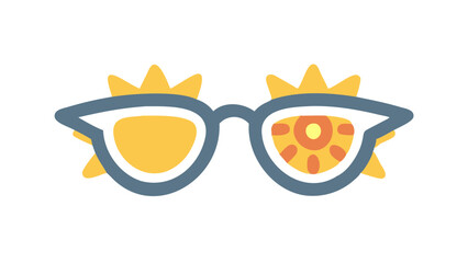 Fototapeta premium goggles and sun vector without background