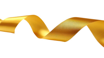 PNG Elegant golden ribbon curl