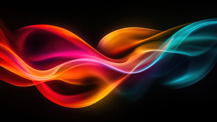 Obraz premium Colorful Minimalism on Black Background