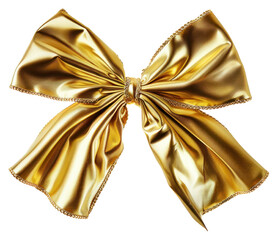 PNG Elegant golden decorative ribbon bow