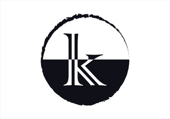 Letter K logo initial design template